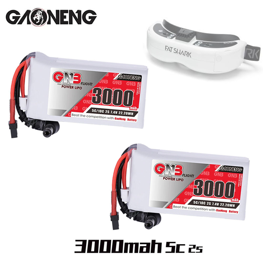 GNB 2S 7.4V 3000mAh 5C/10C Lip - Skyzone Sky04X Pro Oled Fpv Goggles 评论和价格